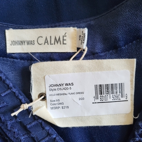 New Johnny Was Hi Lo Weekend Deep Indigo Pullover Tunic Dress NWT Size XS - Picture 10 of 12